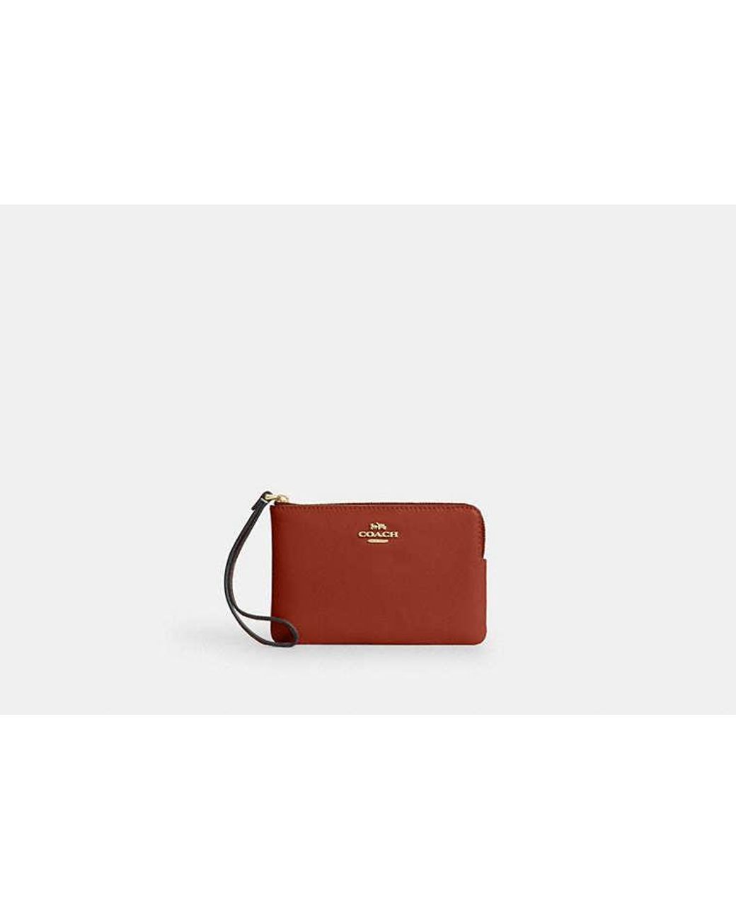 COACH Red Corner Zip Wristlet