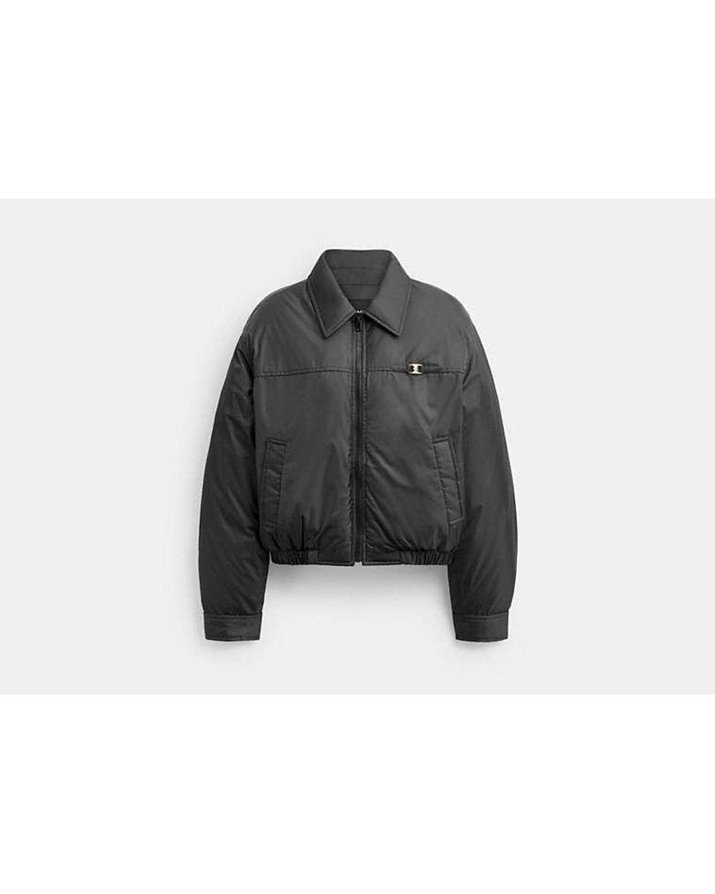 COACH Black Heritage C Blouson Puffer