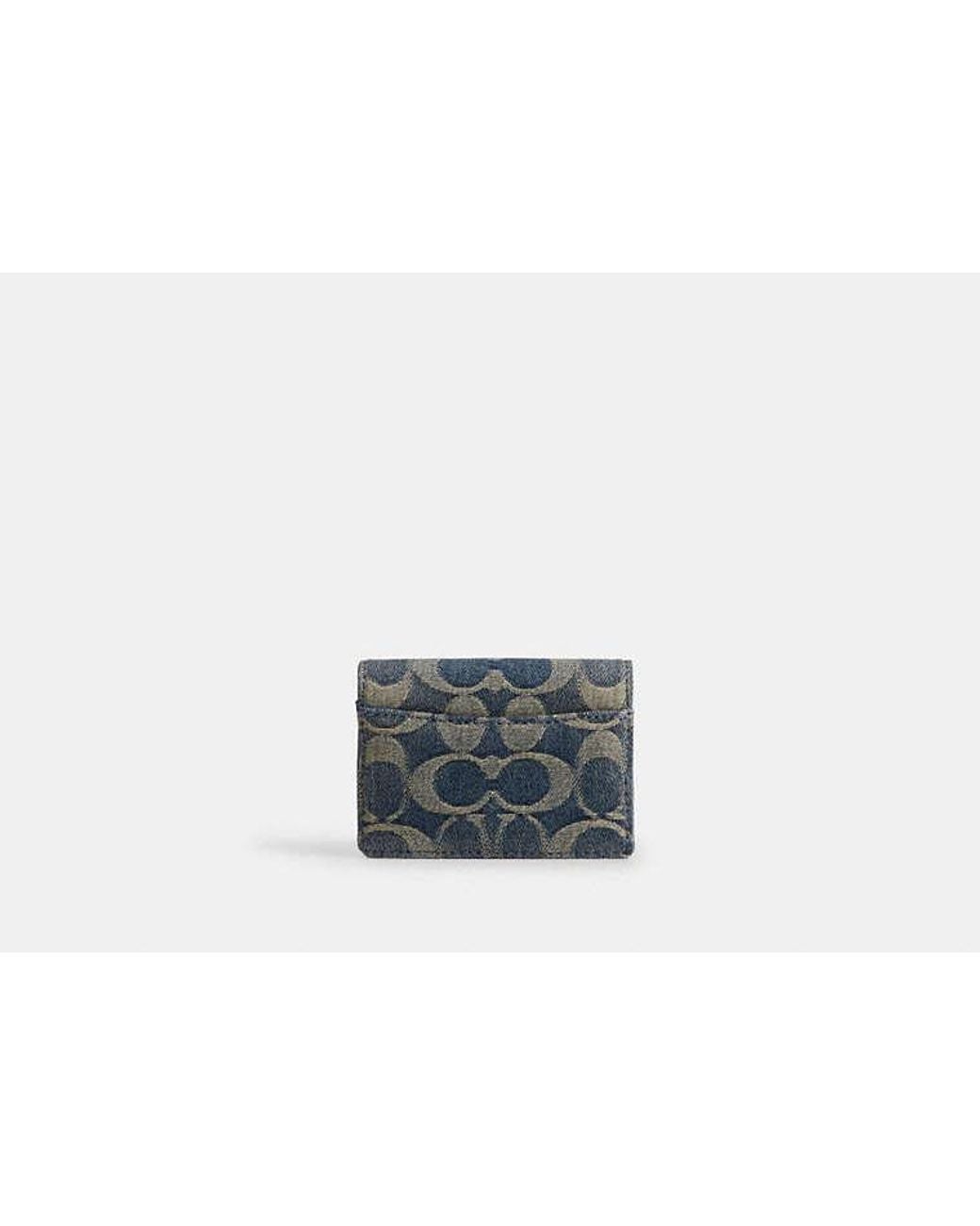 COACH Black Card Case With Charms