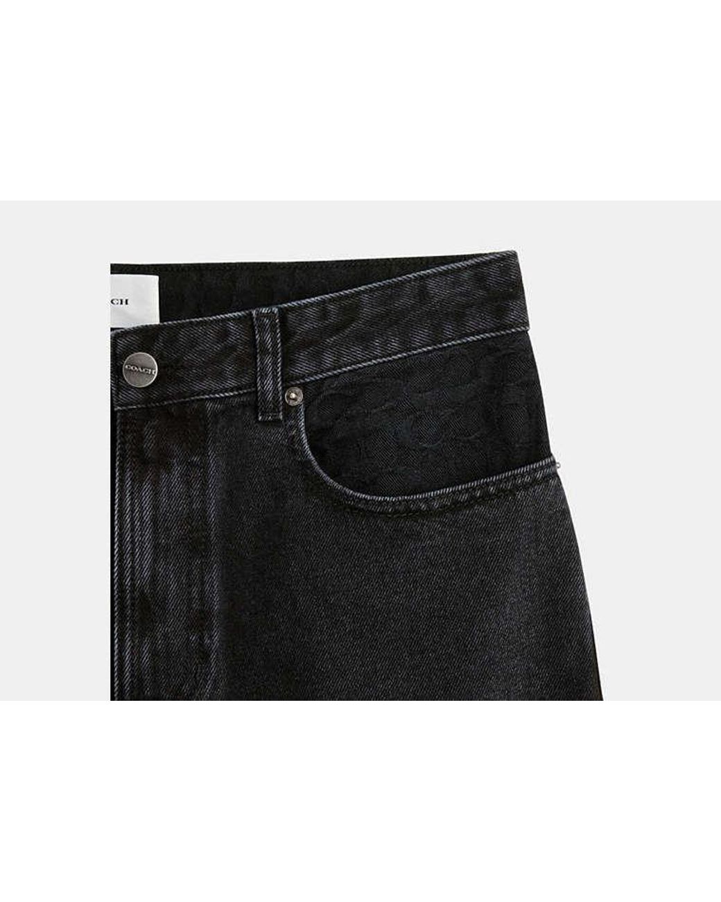COACH Black Taper Jeans for men