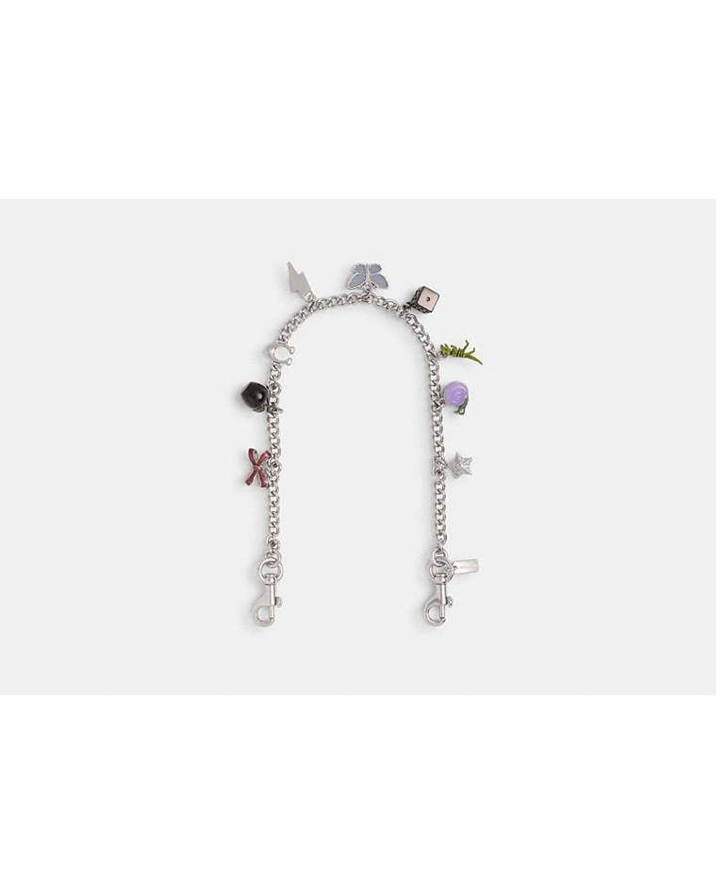 COACH Black Charm Chain Strap