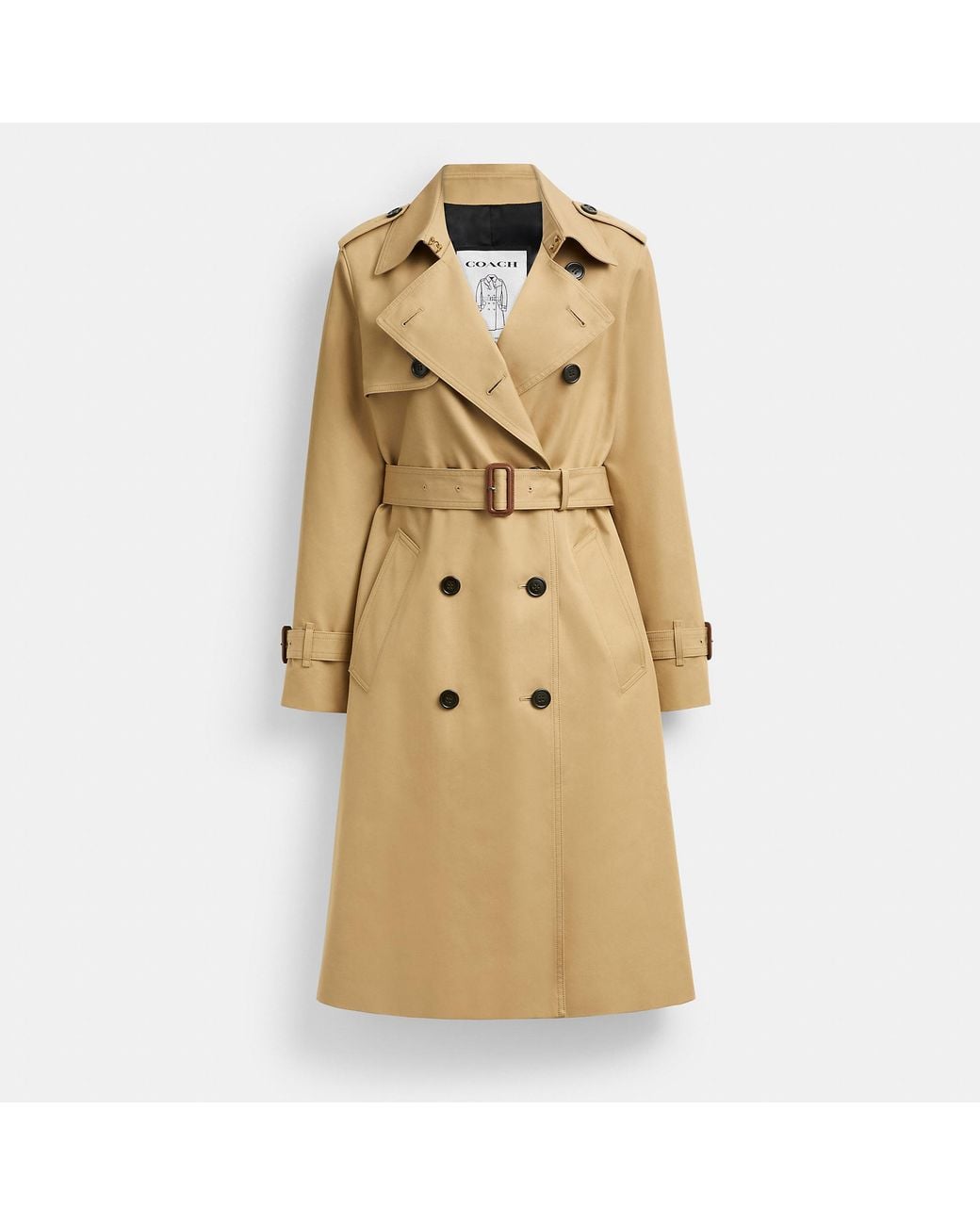 COACH Natural Trench Coat