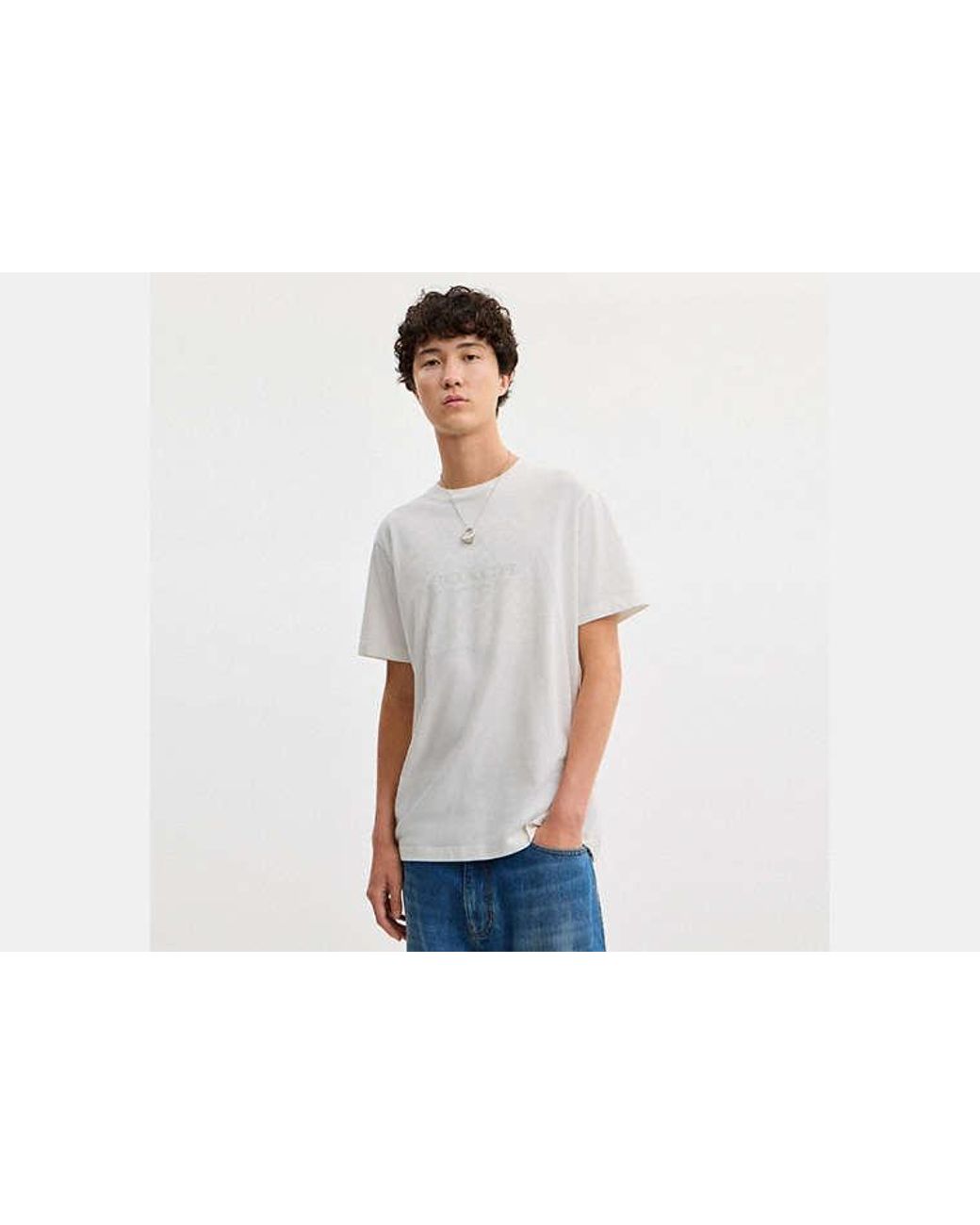 COACH Black Signature Square T-Shirt for men