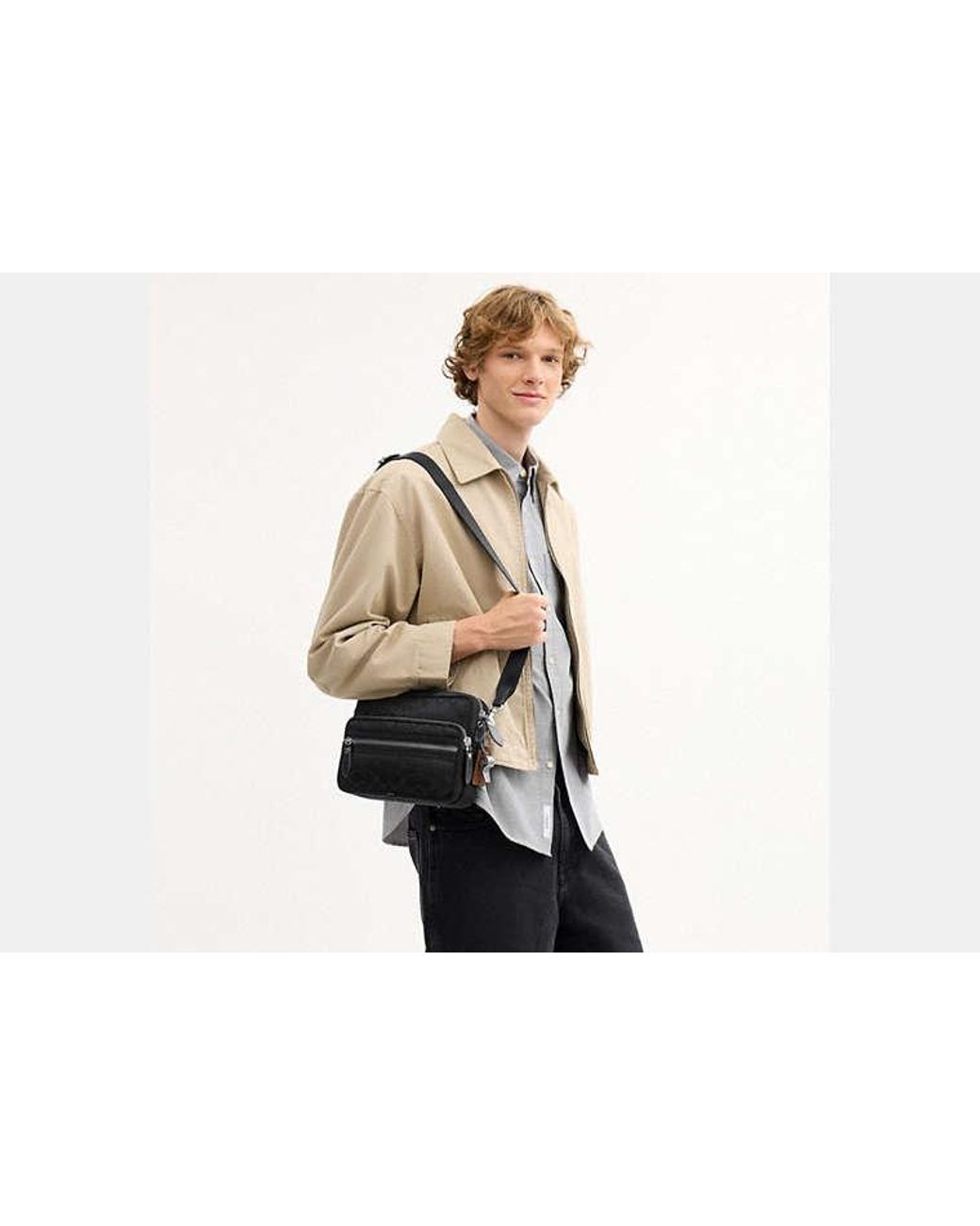 COACH Black Dakota Crossbody Bag for men