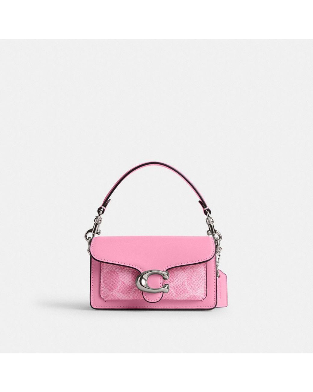 COACH Tabby Bag 12 In Signature Canvas in Pink | Lyst