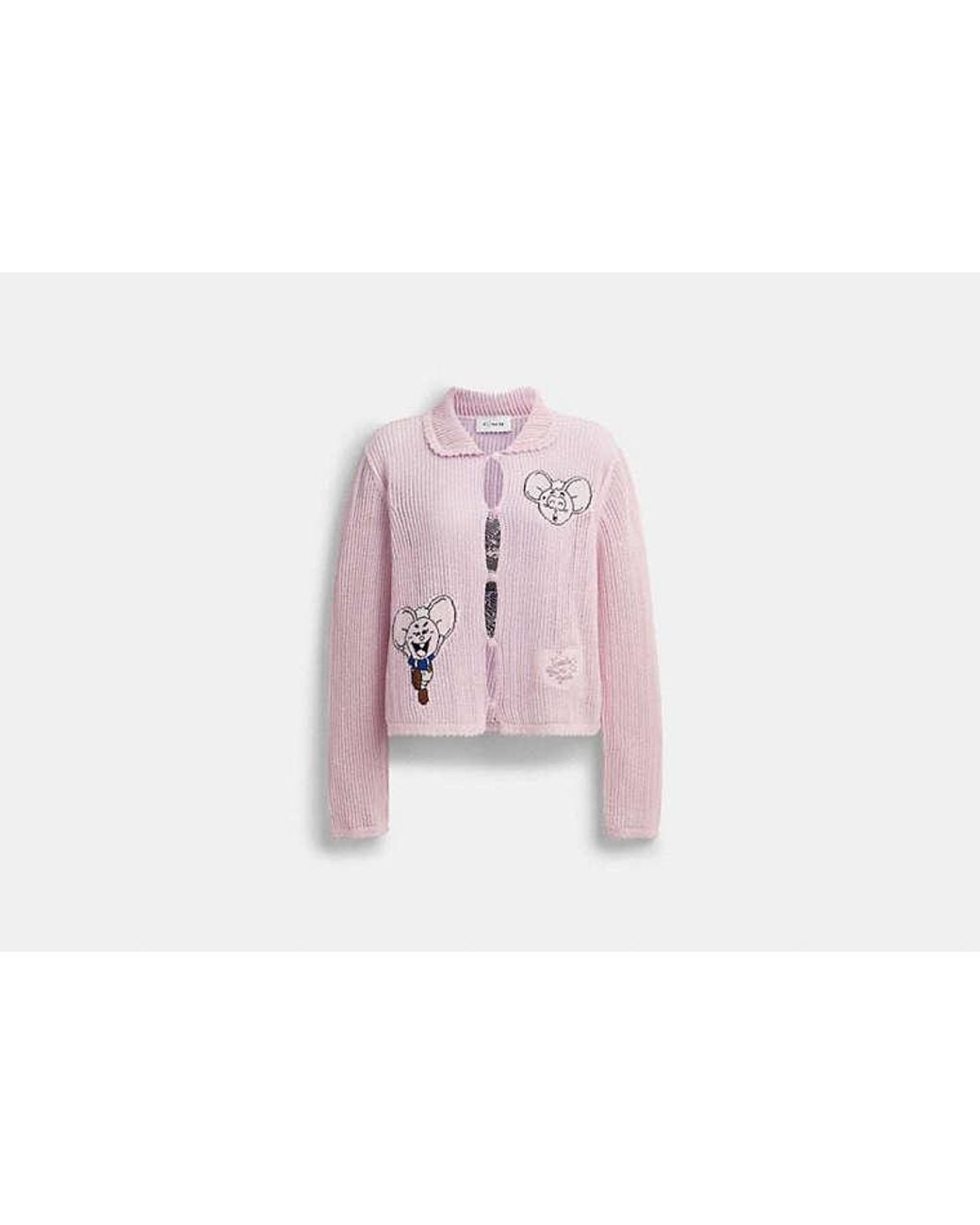 COACH Black Brain Dead Kachi Mouse Cardigan