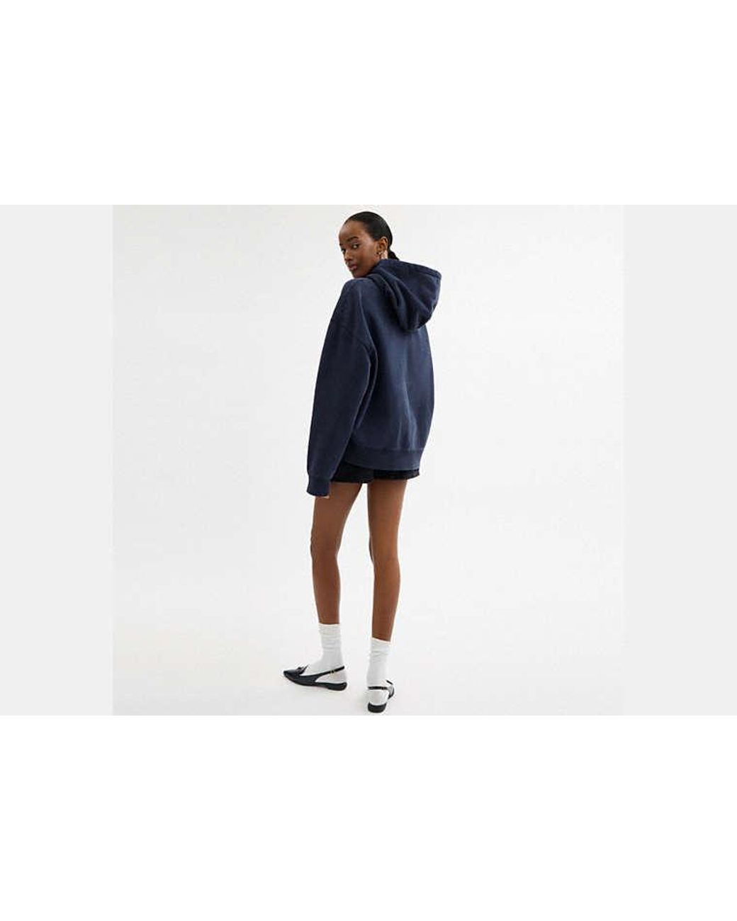 COACH Blue Horse And Carriage Hoodie