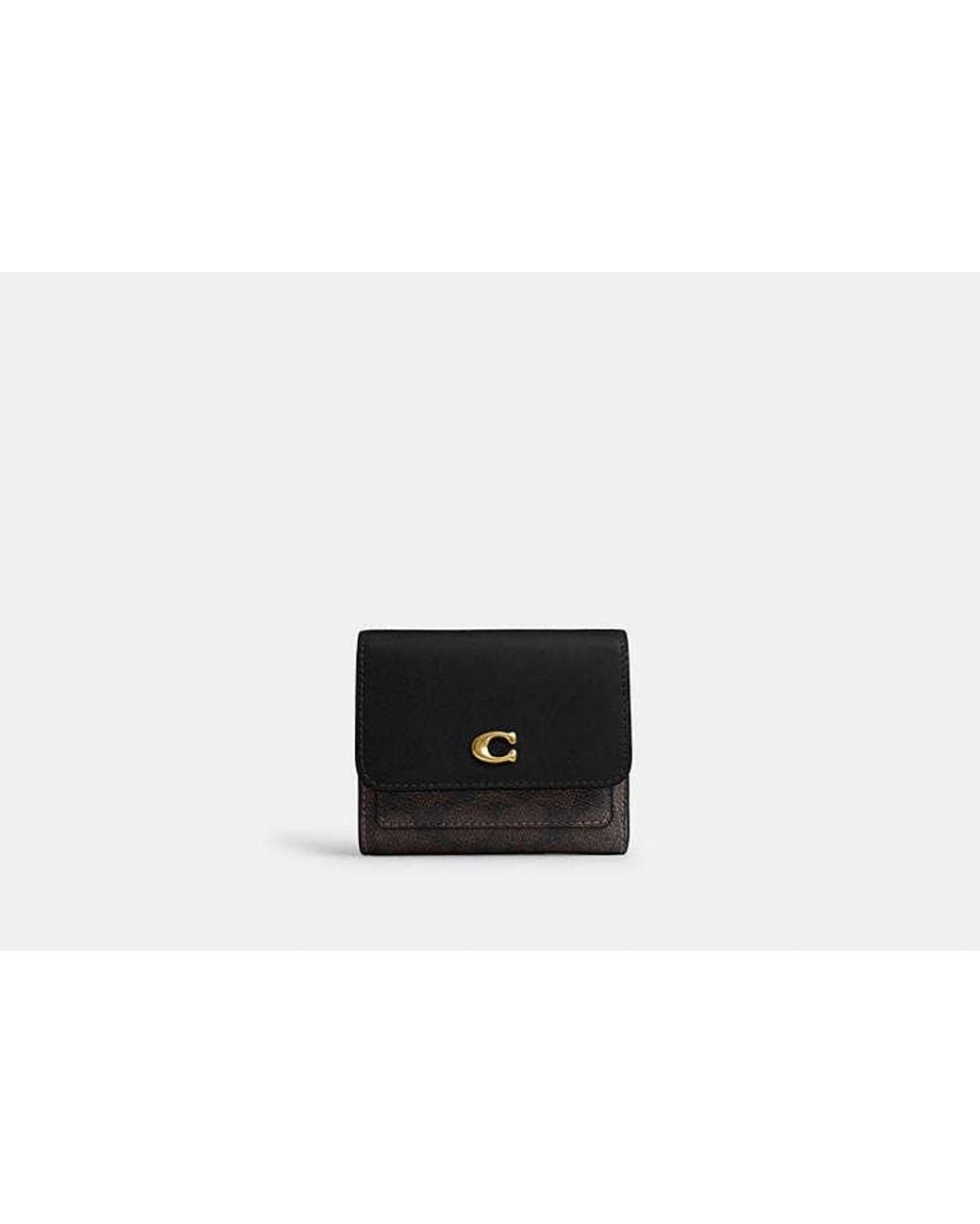 COACH Black Mila Small Flap Wallet