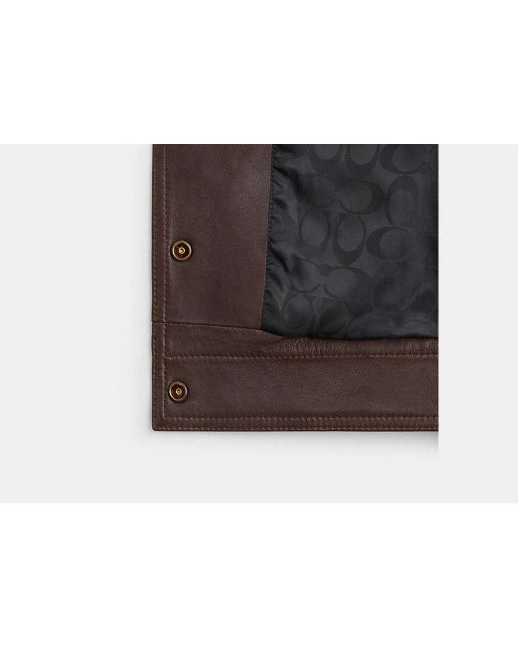 COACH Black Heritage C Snap Front Shrunken Jacket