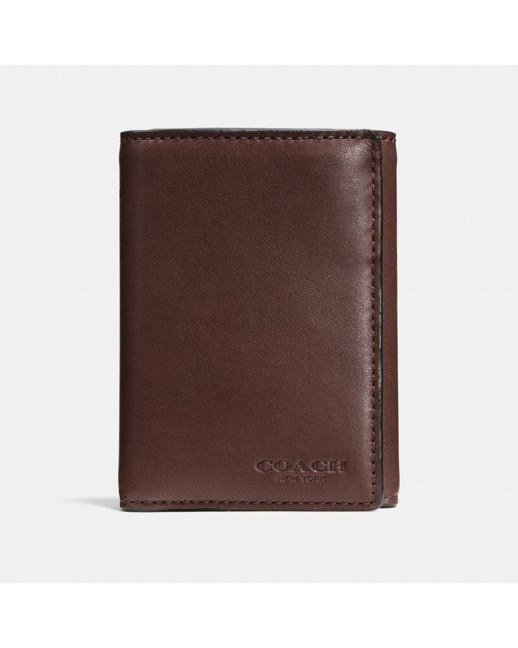 COACH Trifold Wallet In Sport Calf Leather in Brown for Men | Lyst COACH Trifold Wallet In Sport Calf Leather in Brown for Men | Lyst
