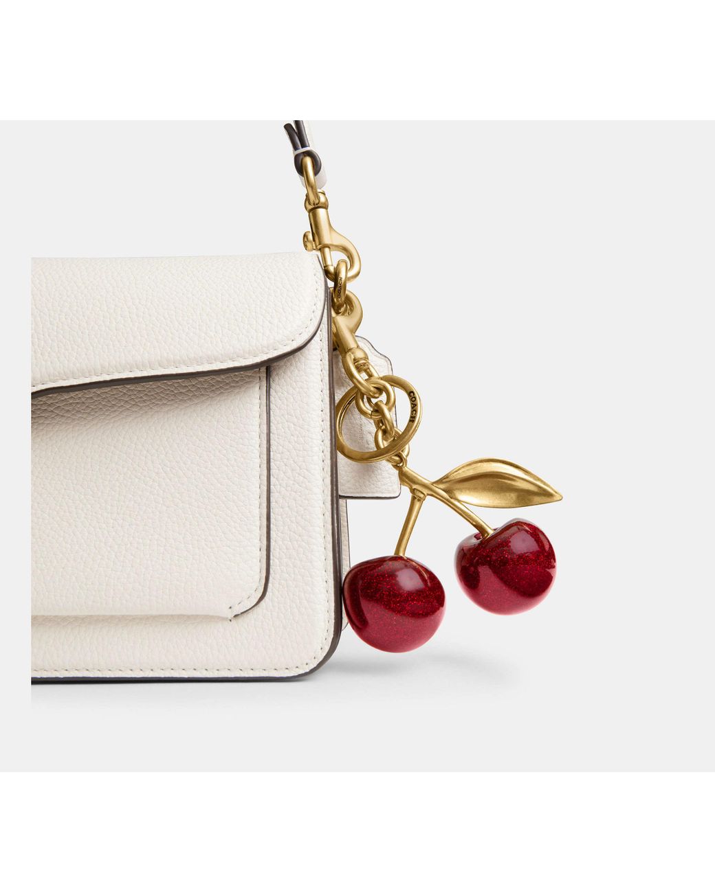 COACH Black Cherry Bag Charm
