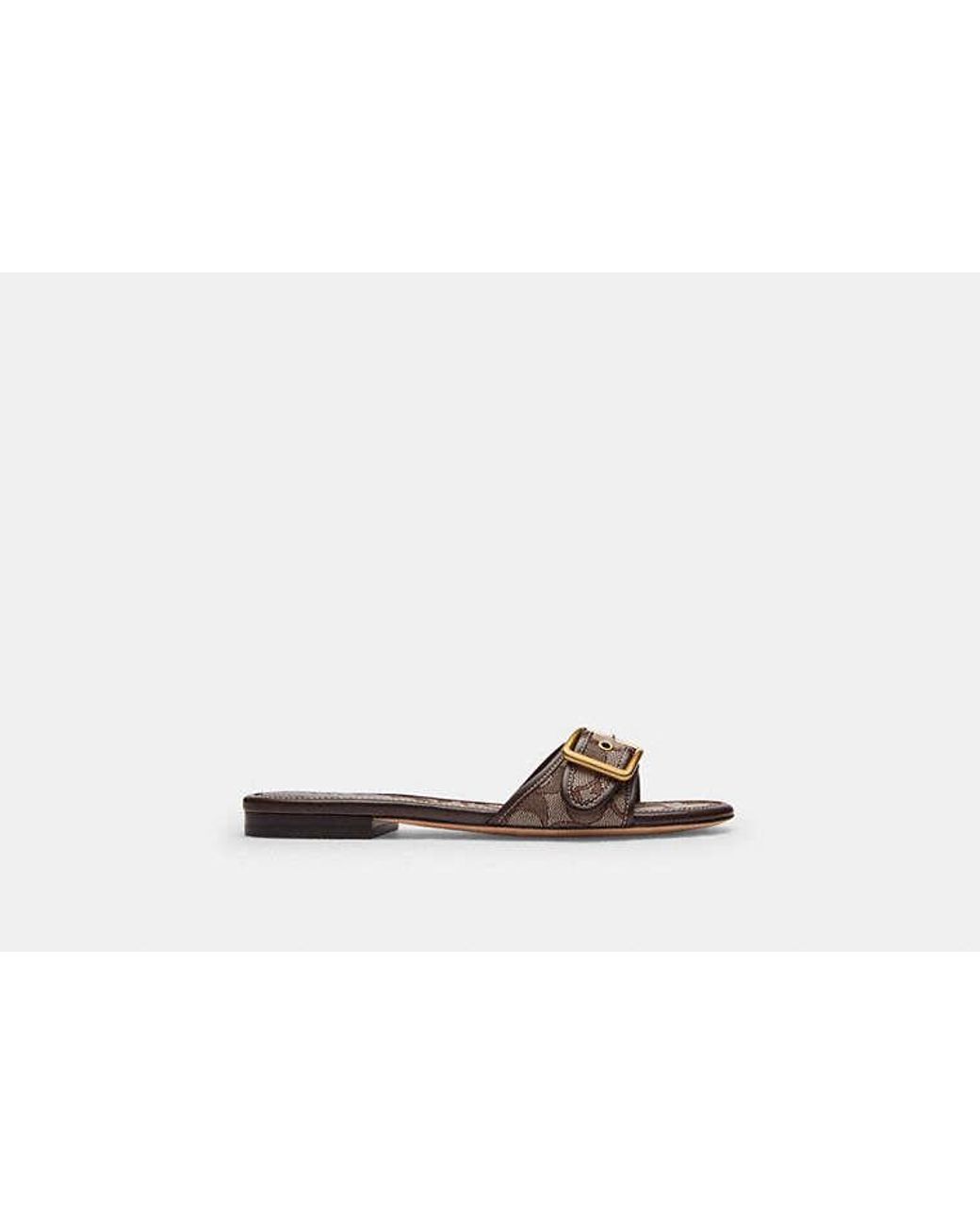 COACH Black Margot Flat Sandal