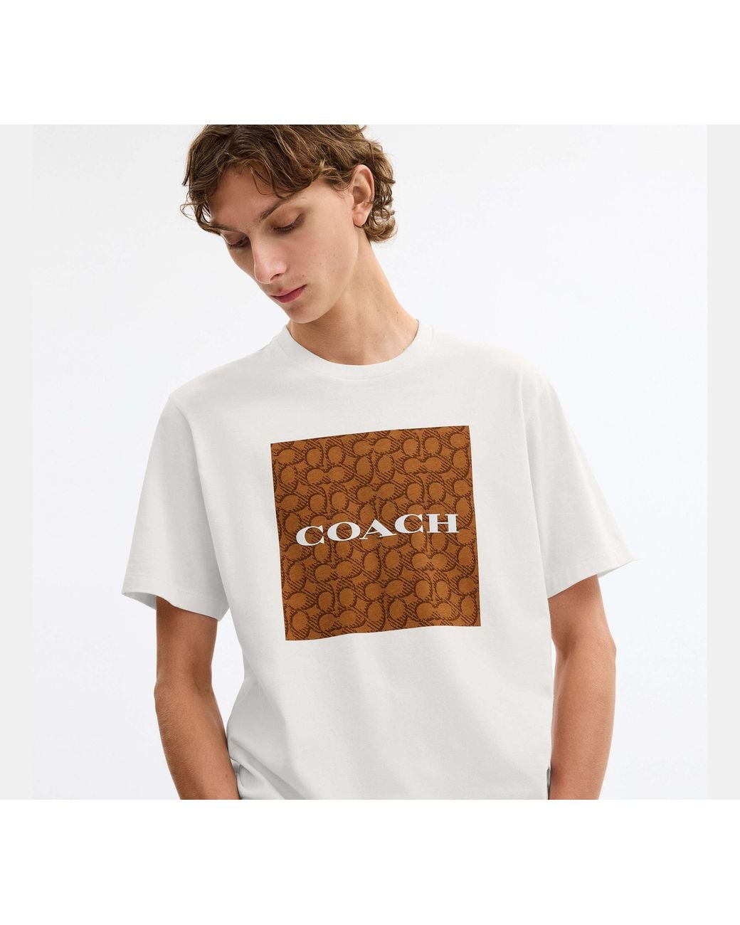 COACH Black Signature Classic T-Shirt for men