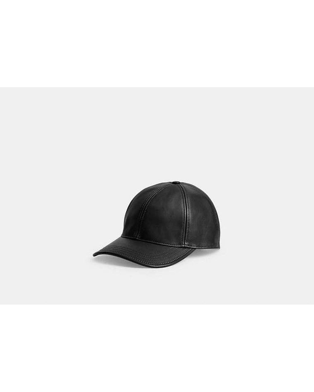COACH Baseballkappe Aus Leder in Black für Herren