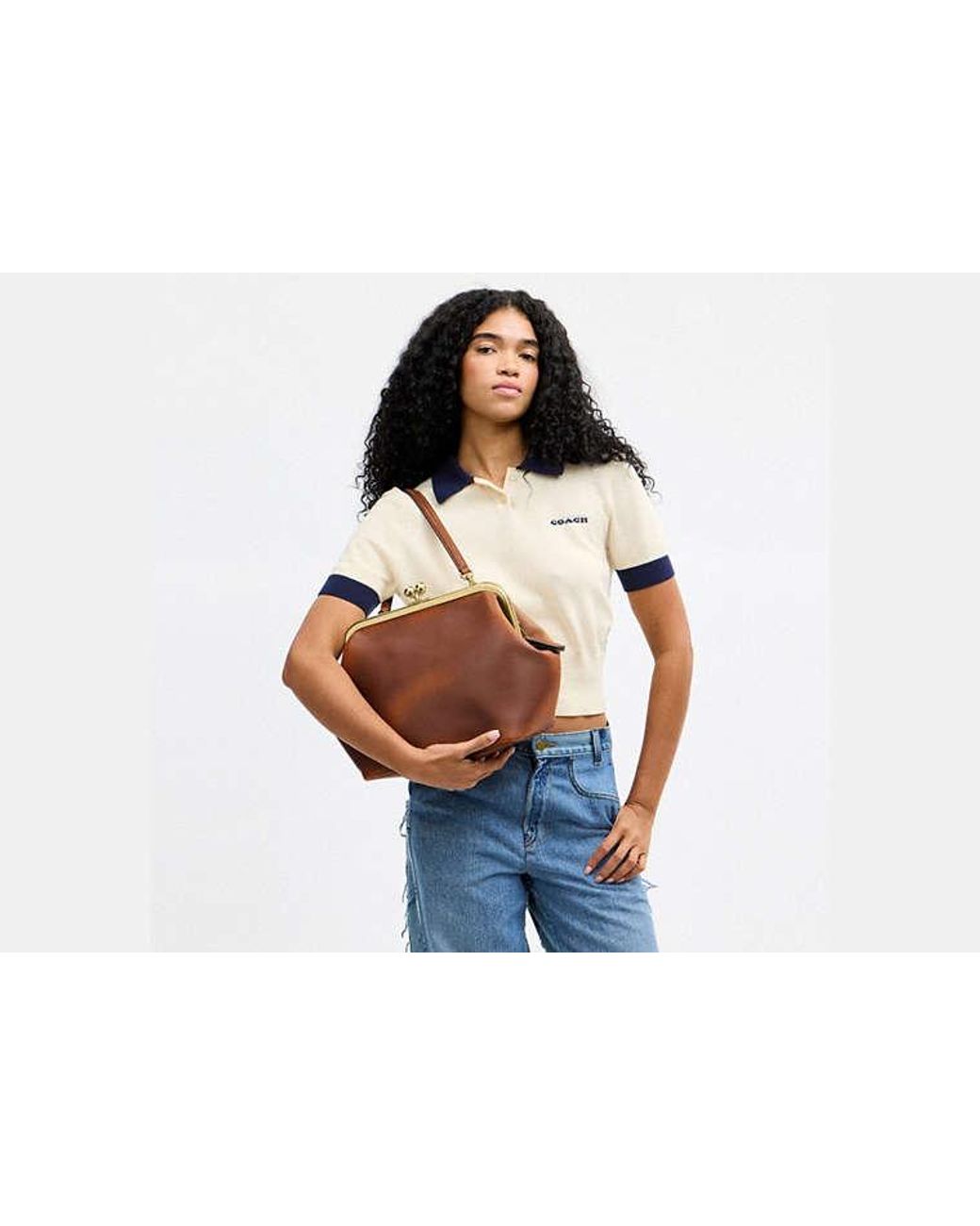 COACH Black Kisslock Frame Bag 27
