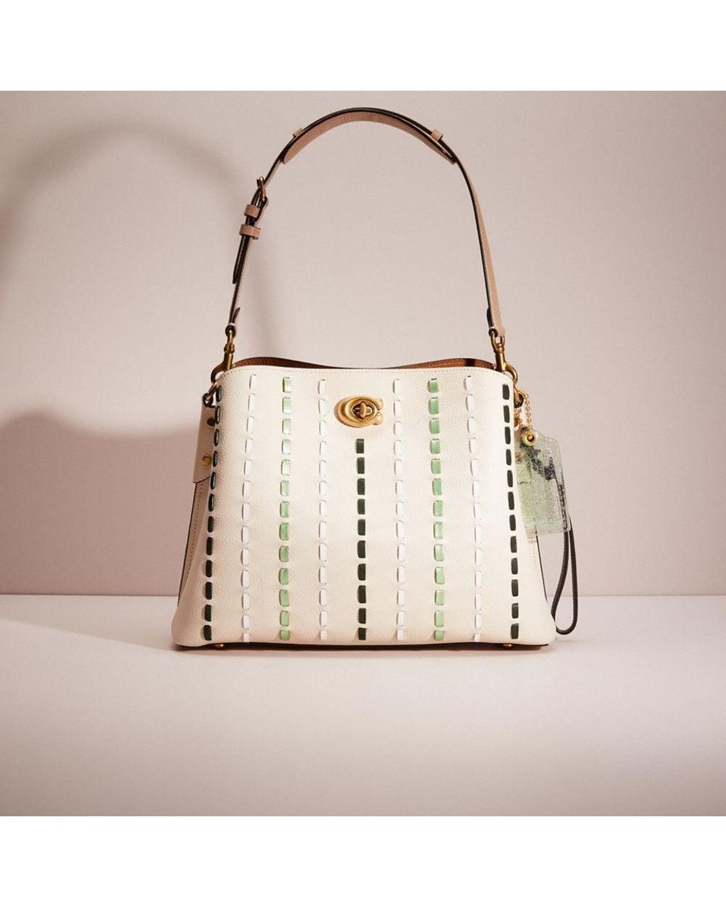 COACH Upcrafted Willow Shoulder Bag In Colorblock in Natural Lyst