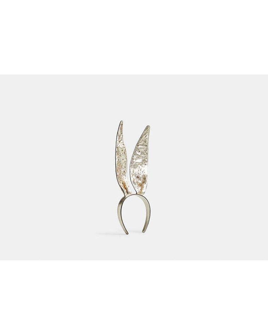 COACH Black Bunny Ears Headband