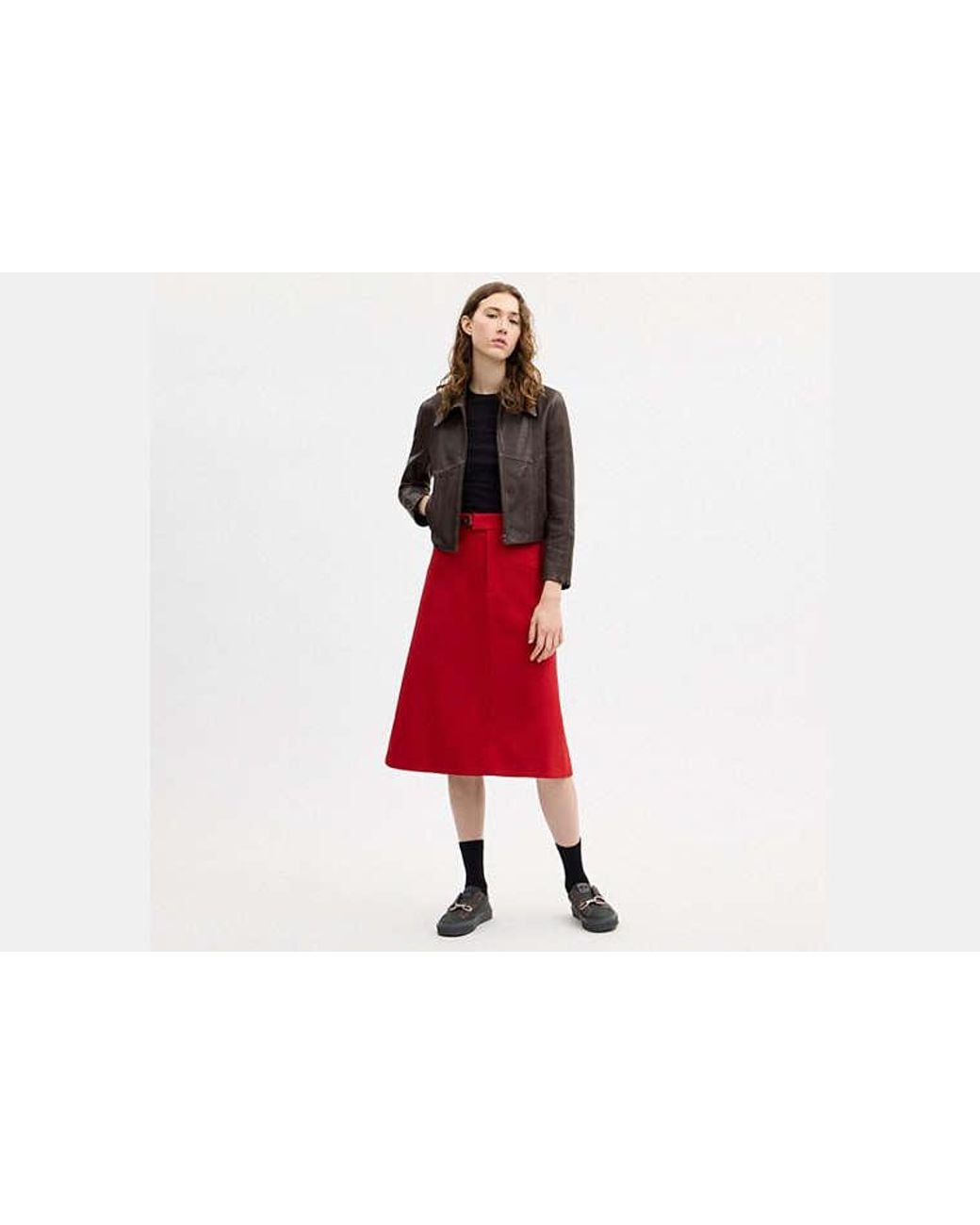COACH Black Shrunken Leather Jacket