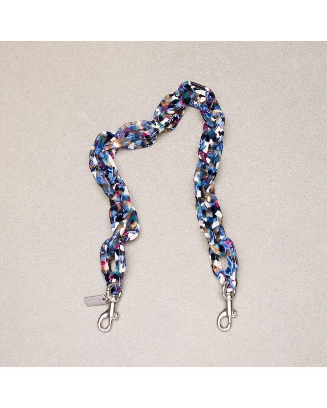 COACH Resin Chain Strap in Blue