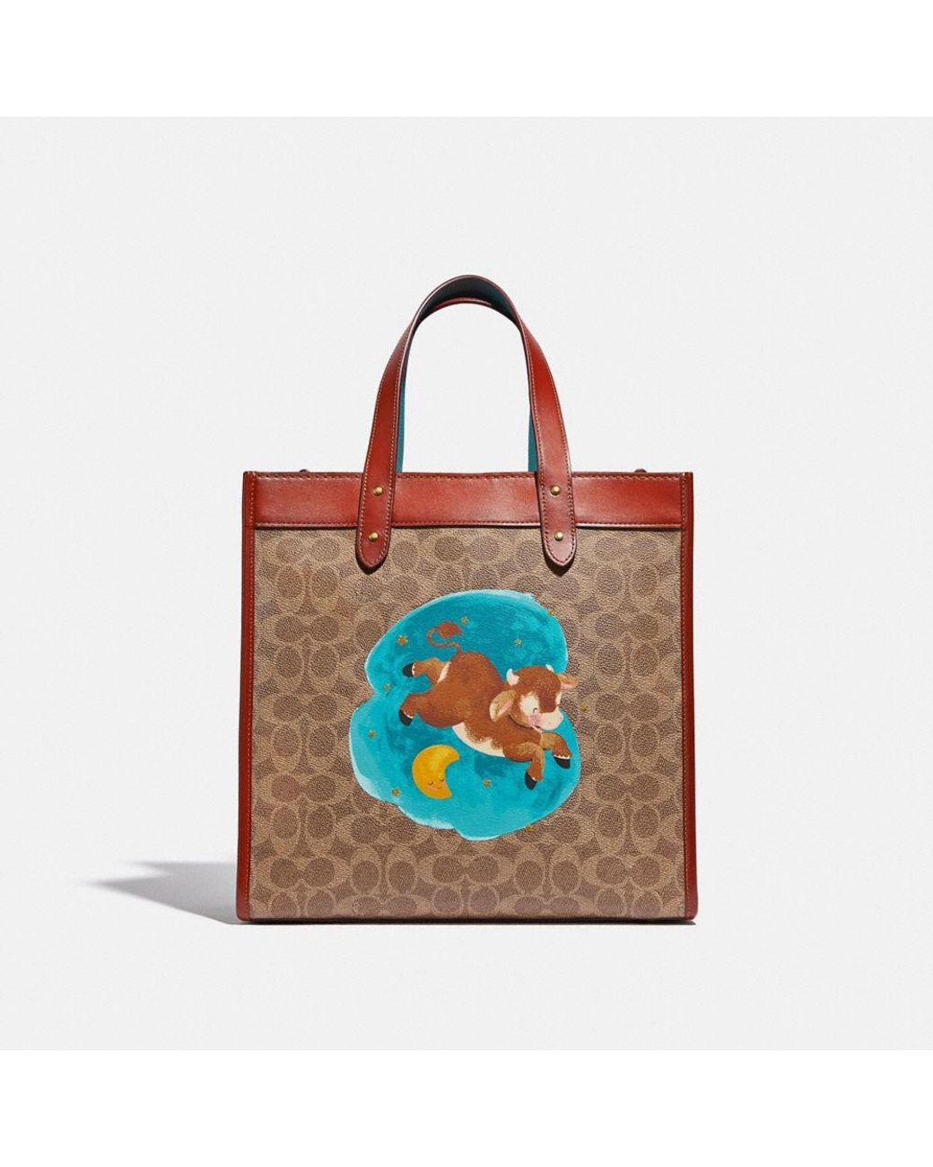 COACH Lunar New Year Field Tote In Signature Canvas With Ox Lyst