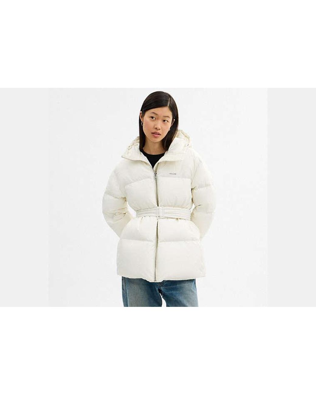 COACH Black Belted Puffer Jacket