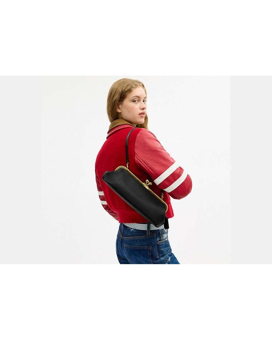 COACH Black Kisslock Frame Bag 30