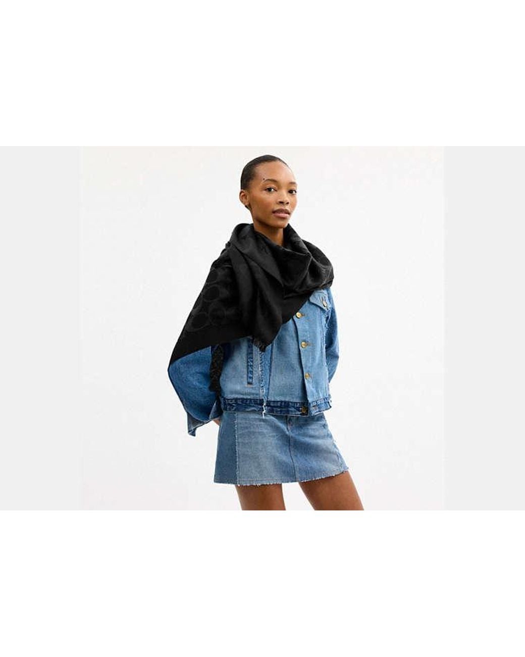 COACH Black Signature Wrap