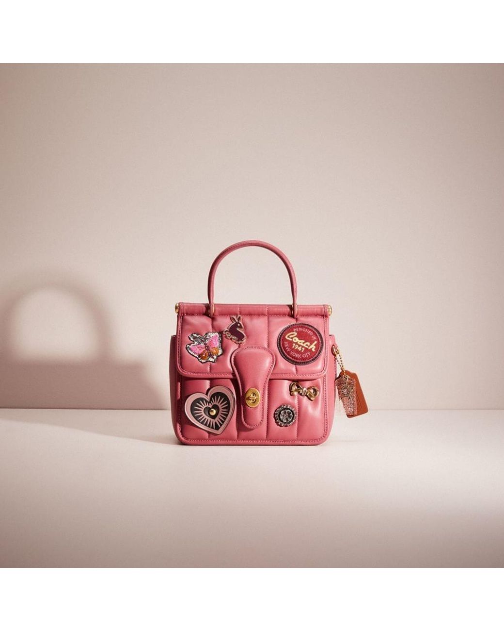COACH Upcrafted Willis Top Handle 18 With Quilting in Pink Lyst