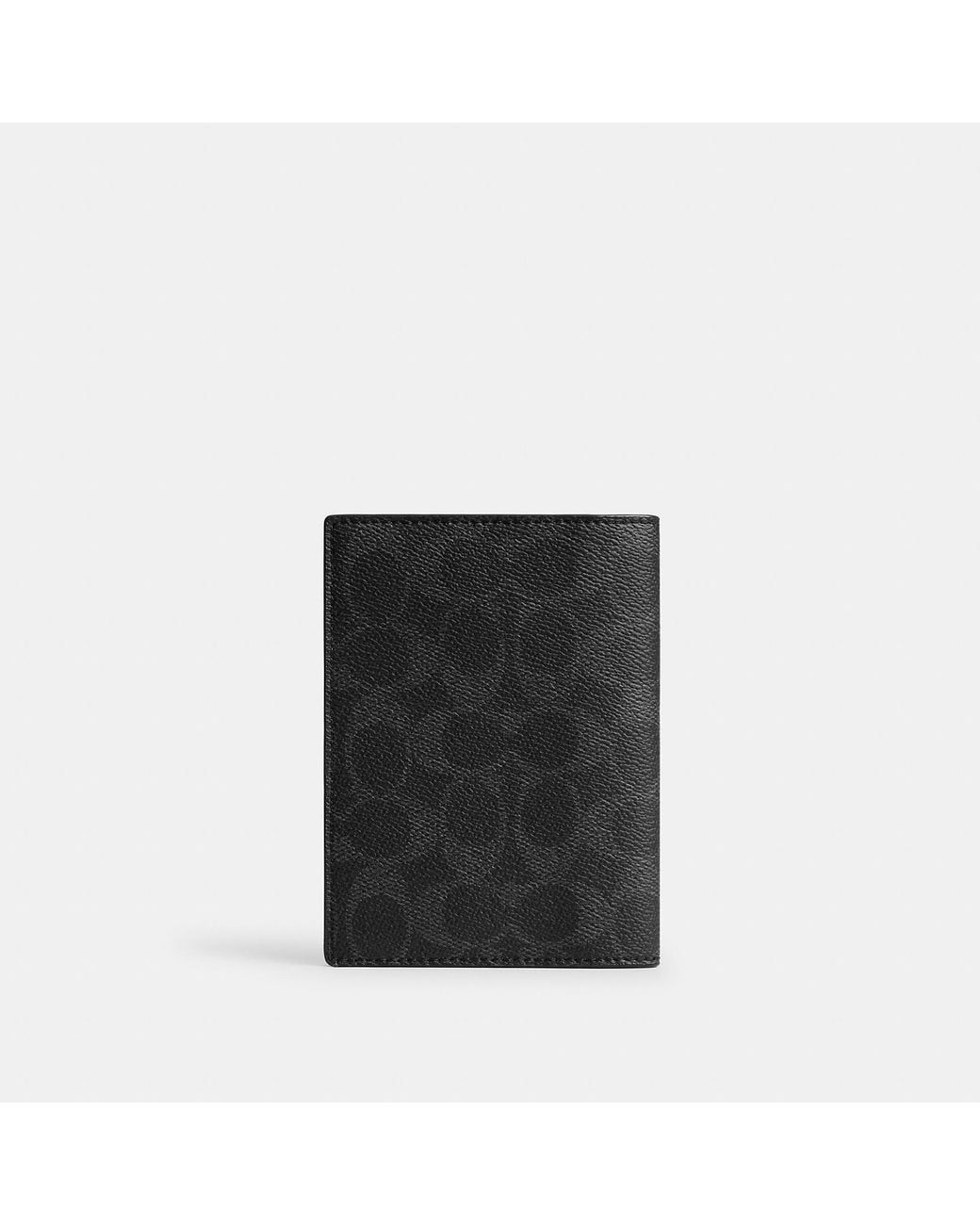 COACH Black Passport Case for men