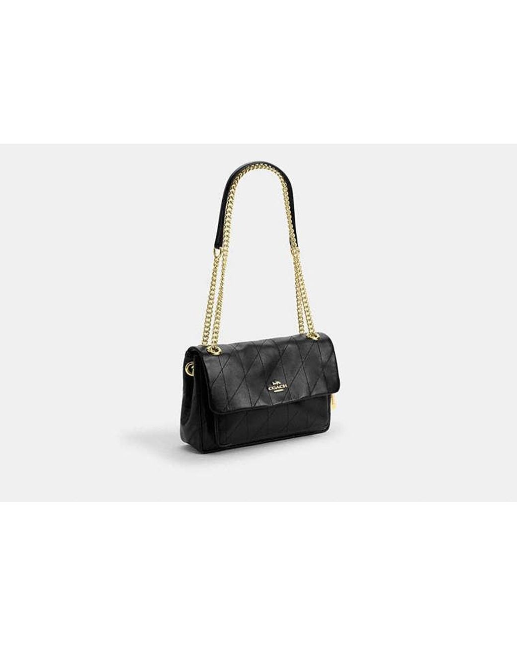 COACH Black Elodie Crossbody Bag 24 With Quilting