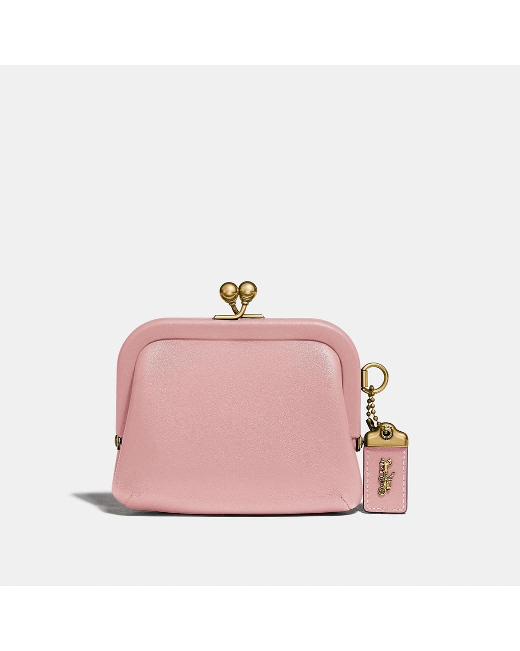 COACH Kisslock Coin Purse in Pink | Lyst