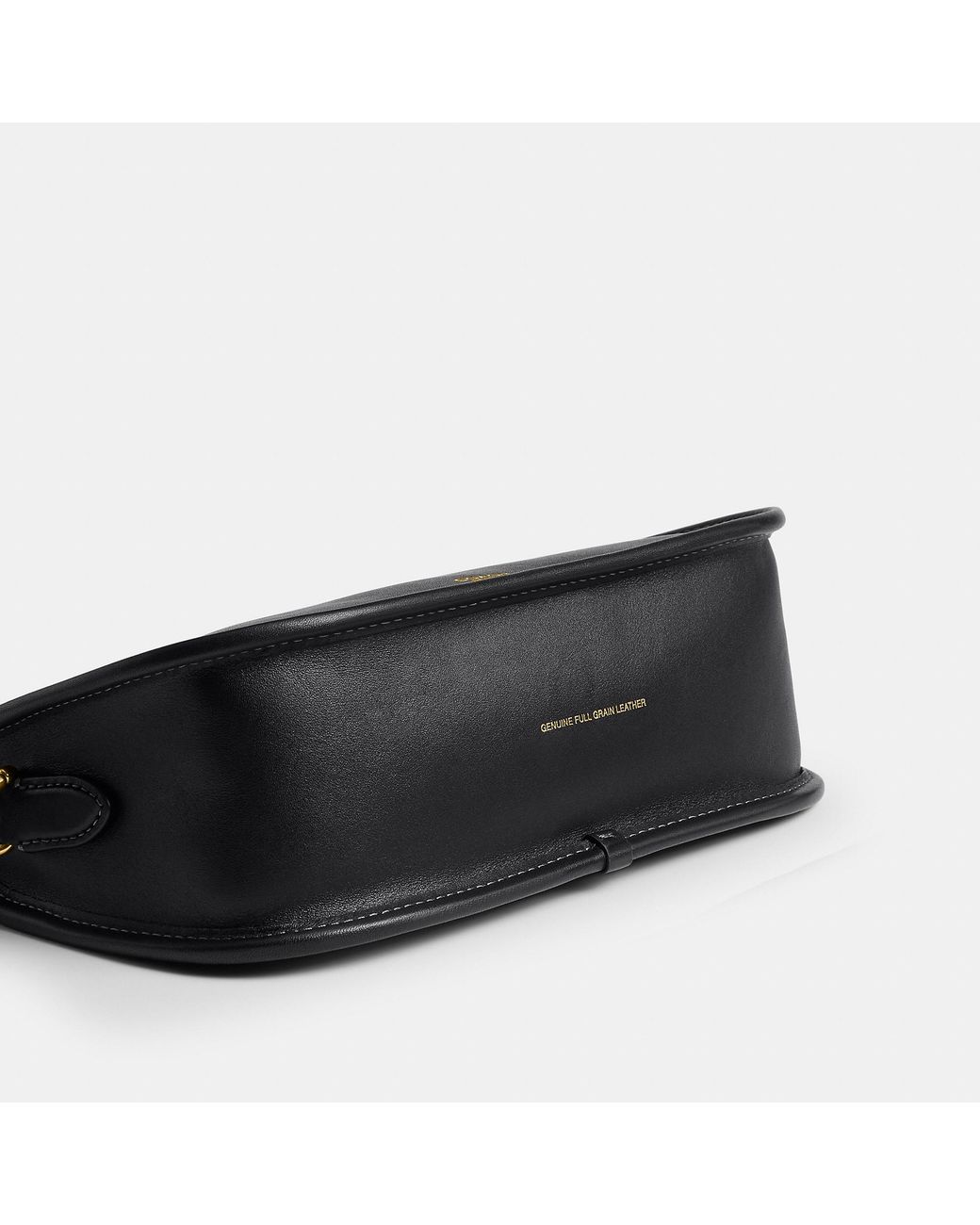 COACH Black Natural Grain Leather Waverly Bag