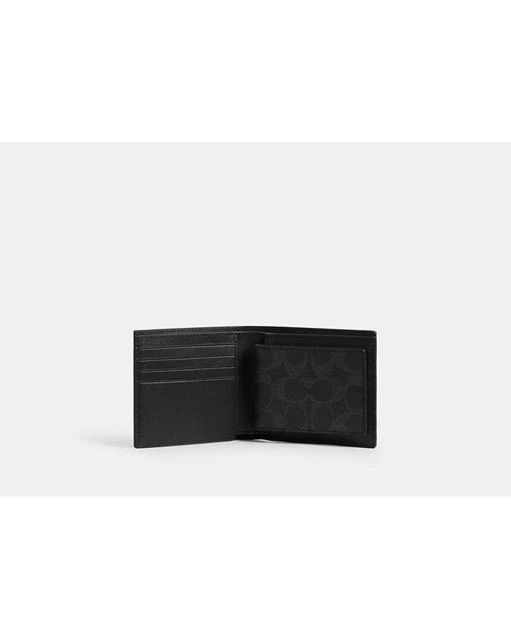 COACH Black 3-In-1 Wallet With Stickers for men