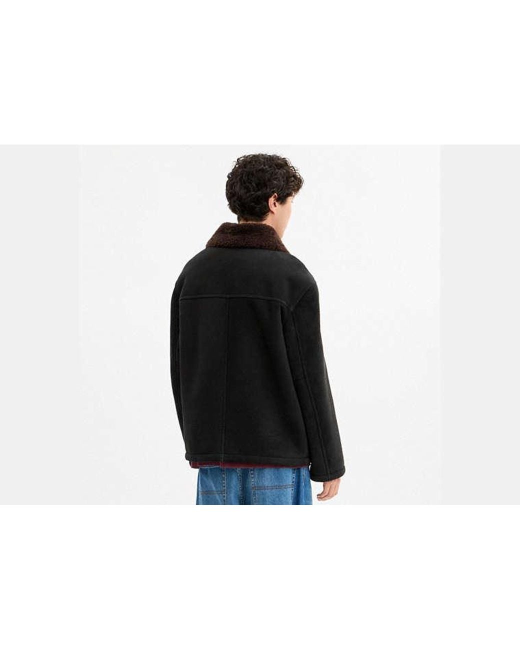 COACH Black Shearling Jacket for men