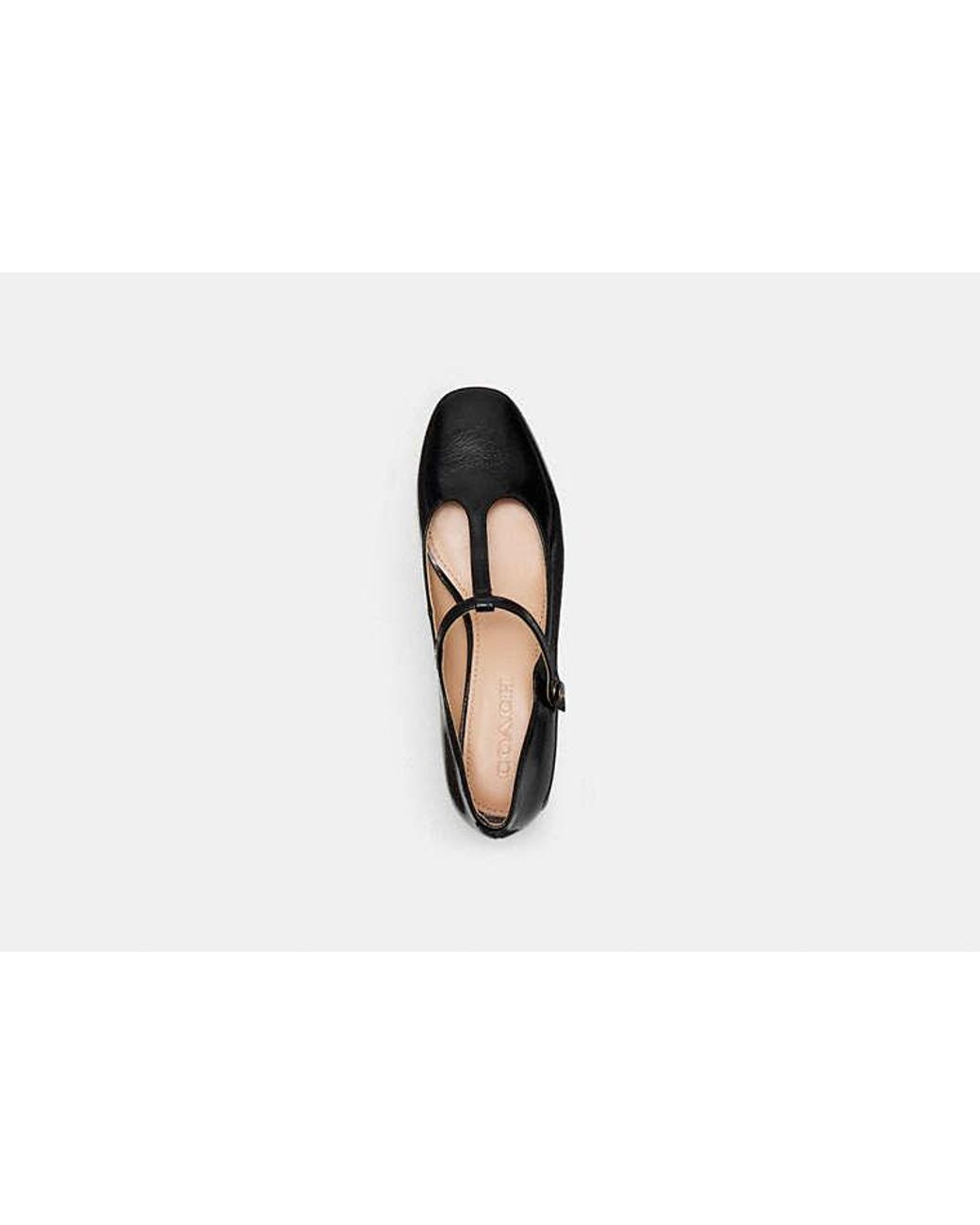 COACH Black Angelina T-Strap Mary Jane