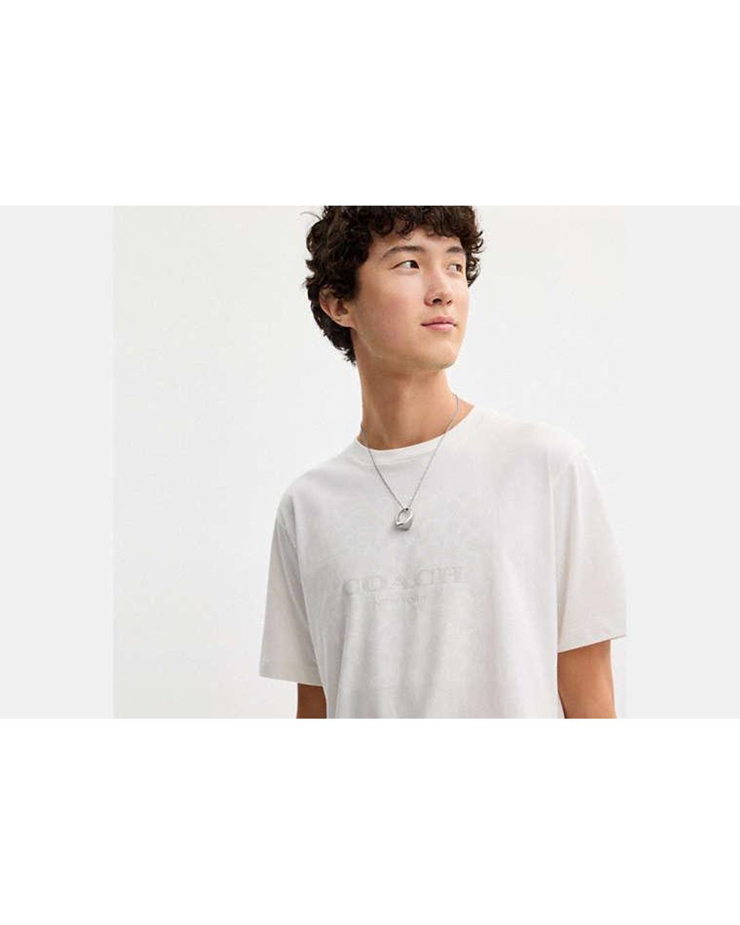 COACH Black Signature Square T-Shirt for men