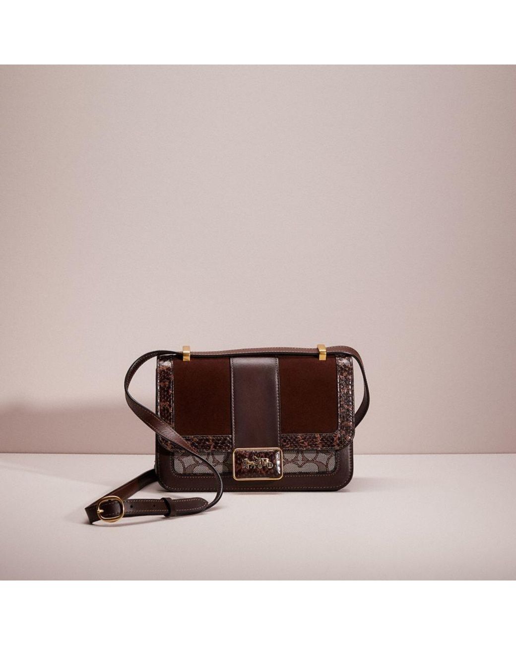 COACH Leather Restored Alie Shoulder Bag In Signature Jacquard With