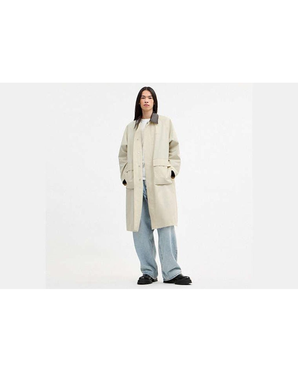 COACH Black Lightweight Overcoat for men