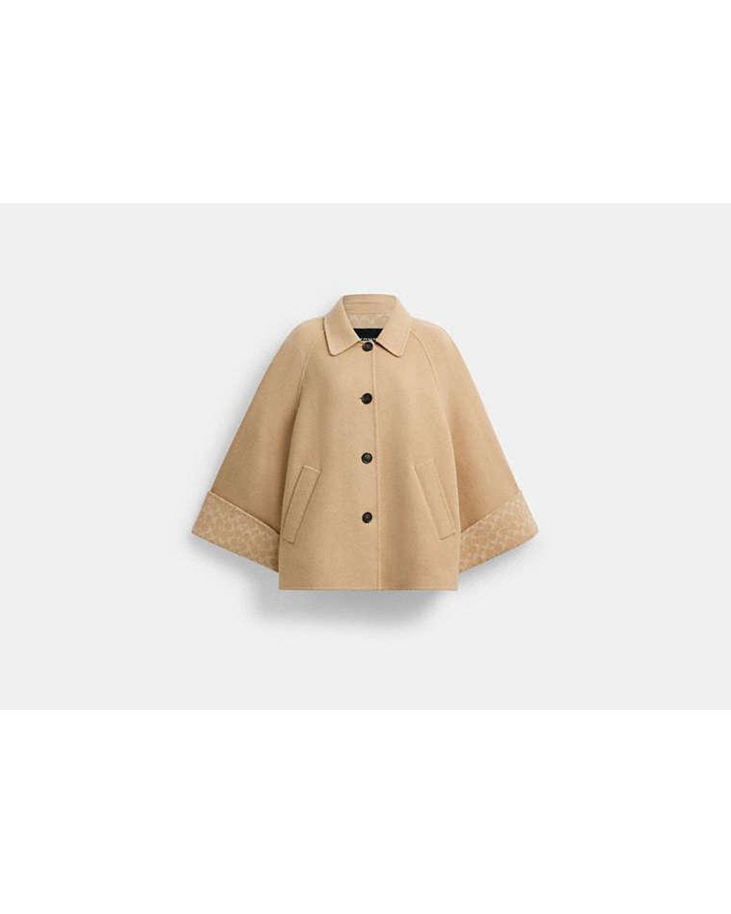 COACH Black Wool Swing Coat