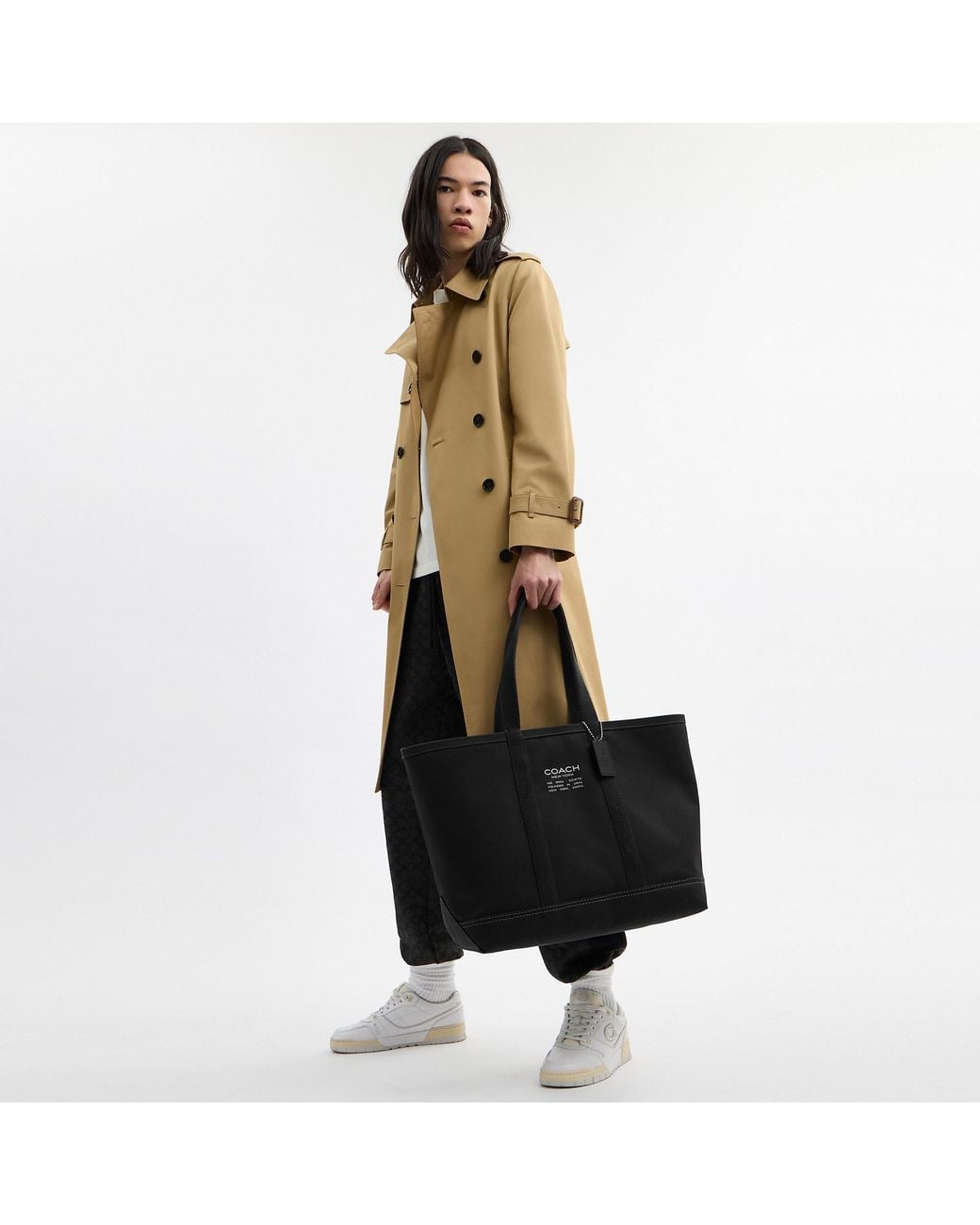 COACH Black Utility Tote for men