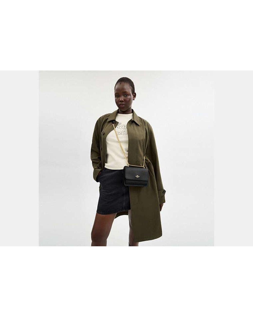 COACH Black Crossgrain Leather Crossbody Bag