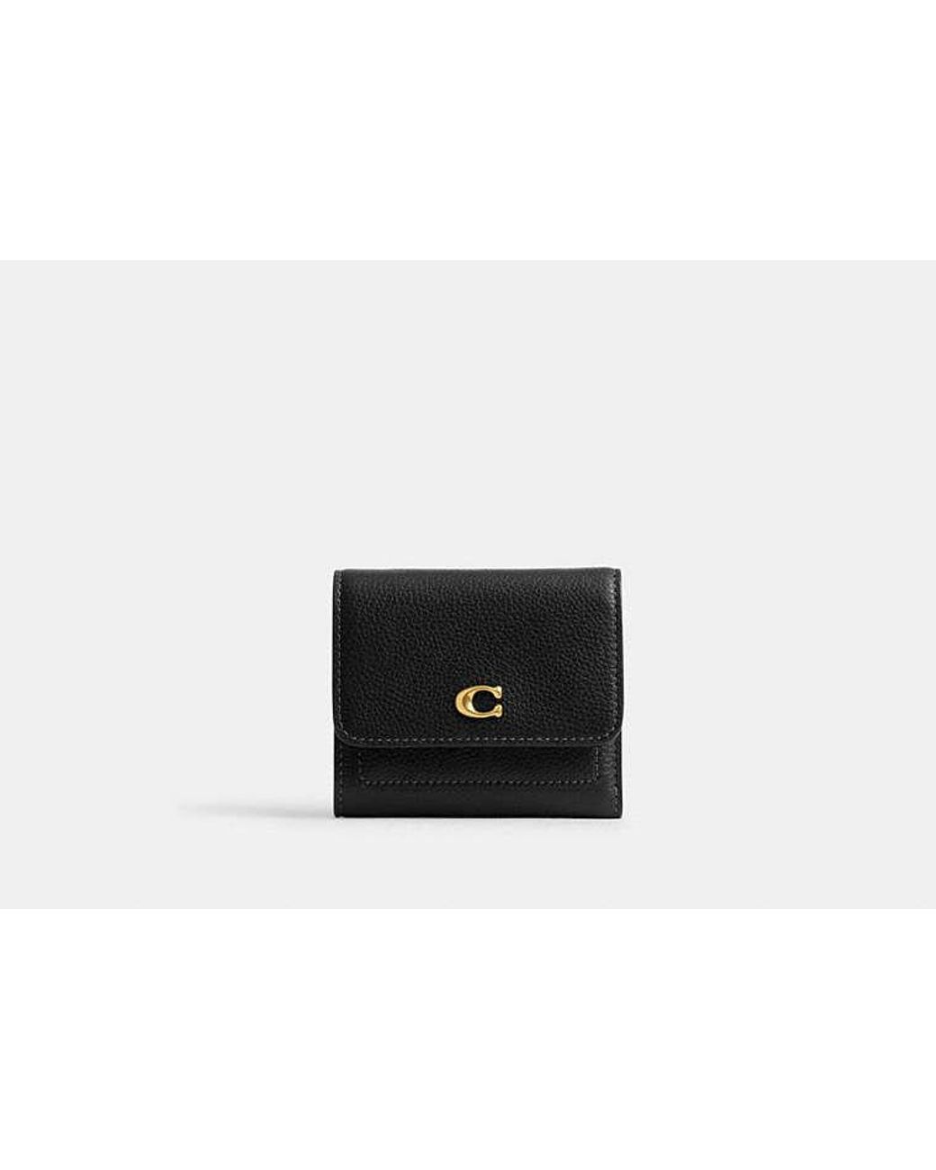 COACH Black Leather Wallet With Logo
