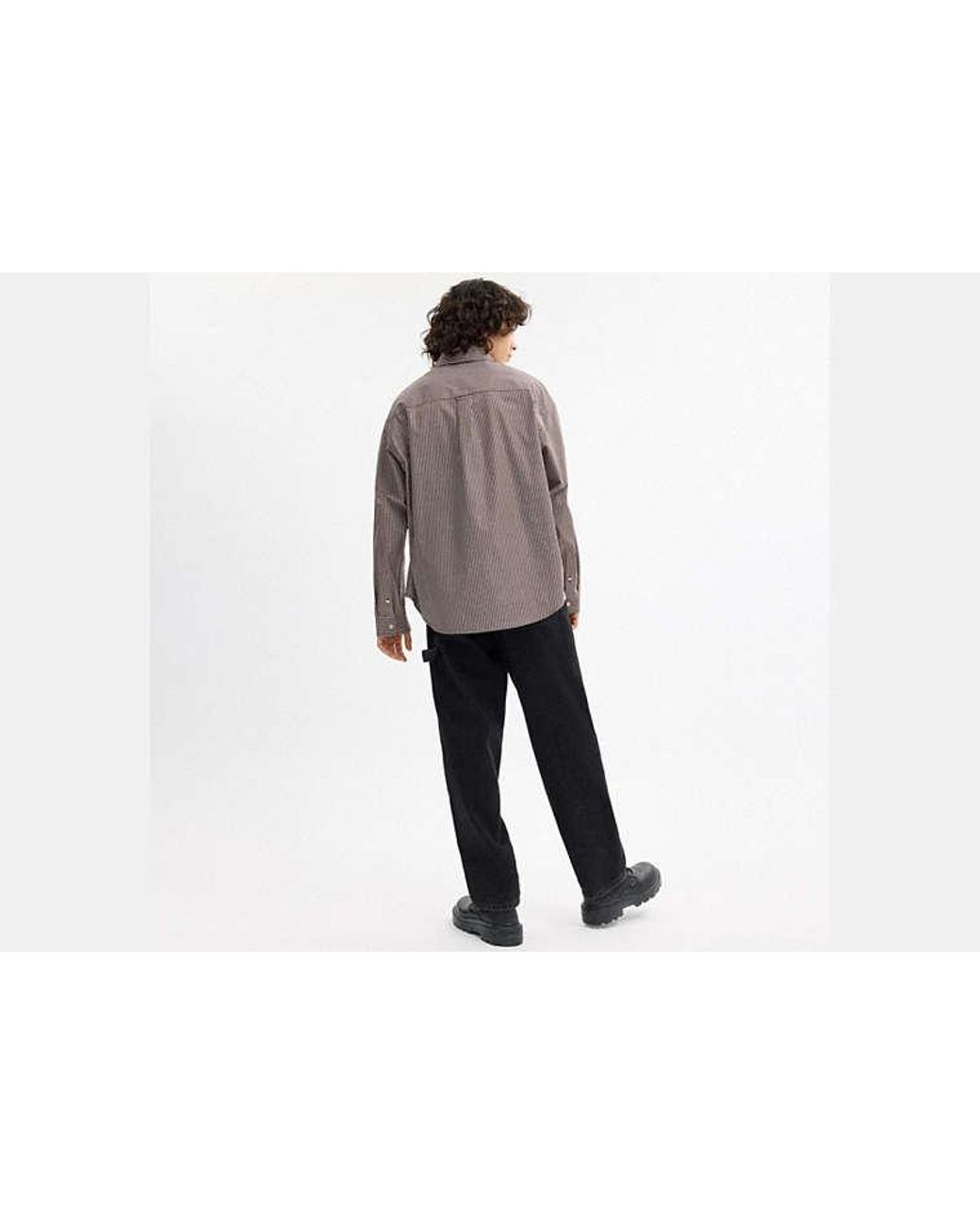 COACH Black Long Sleeve Button Up Shirt for men