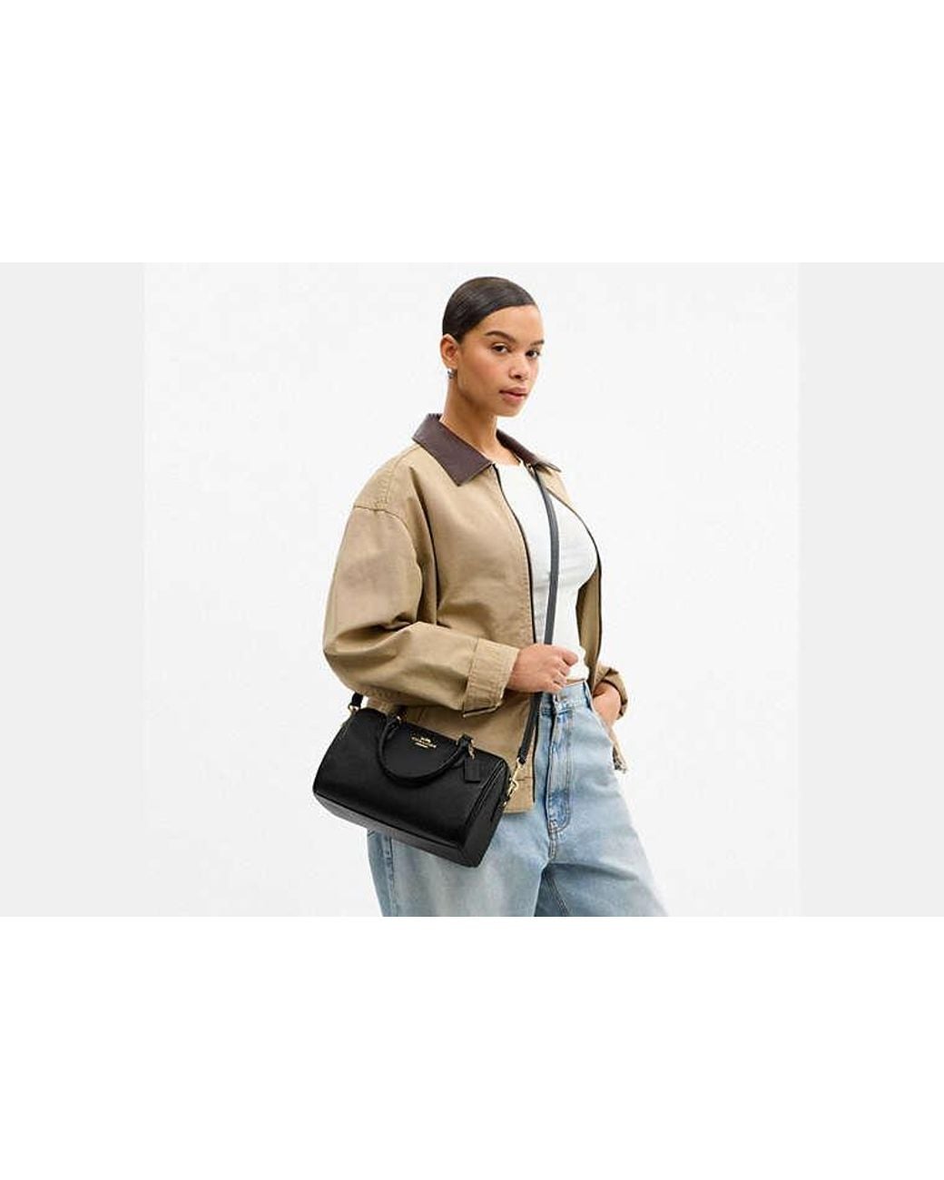 COACH Black Rowan Satchel Bag