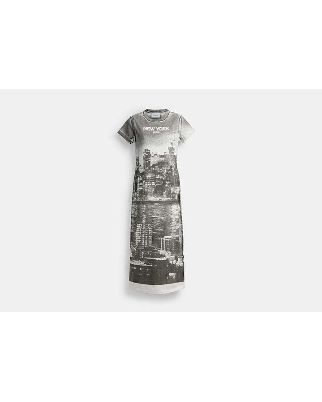 COACH Black Postcard Graphic T-Shirt Dress