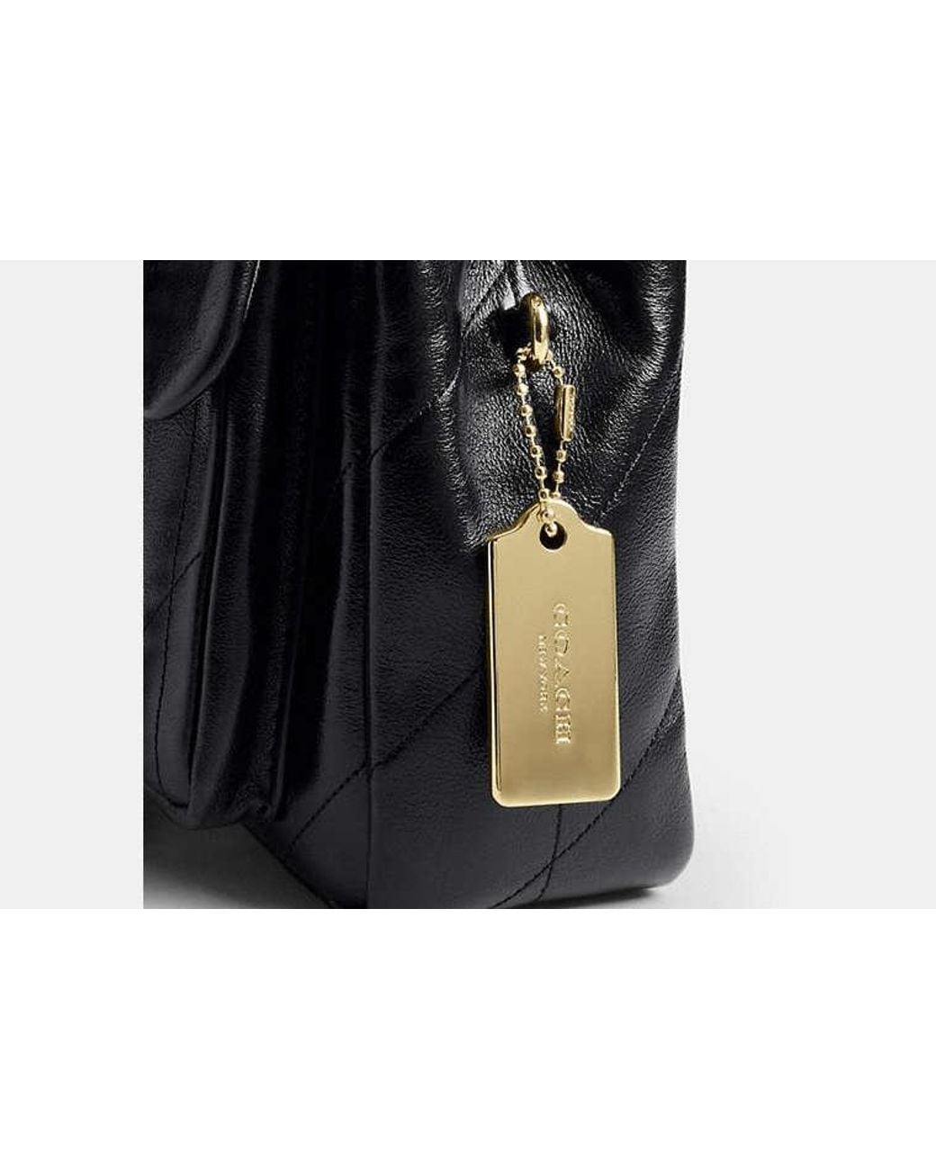 COACH Black Elodie Crossbody Bag 24 With Quilting