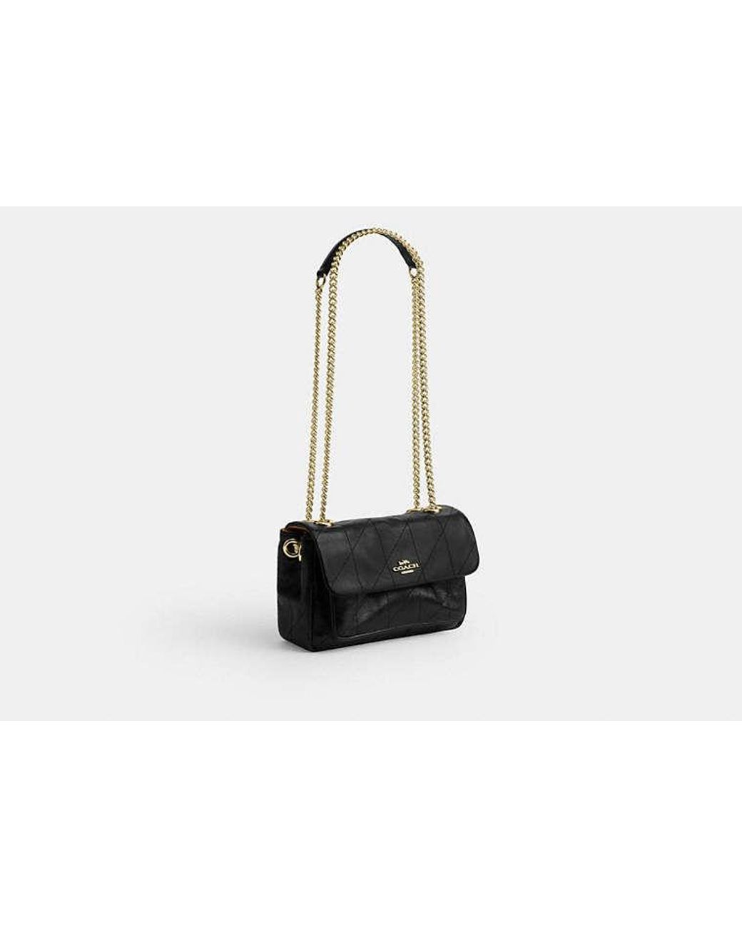 COACH Black Elodie Crossbody Bag 18 With Quilting