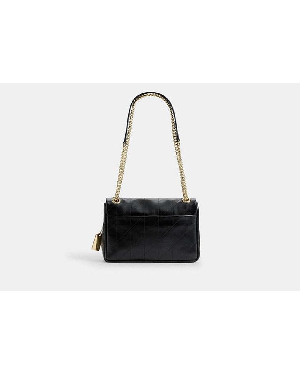 COACH Black Elodie Crossbody Bag 24 With Quilting