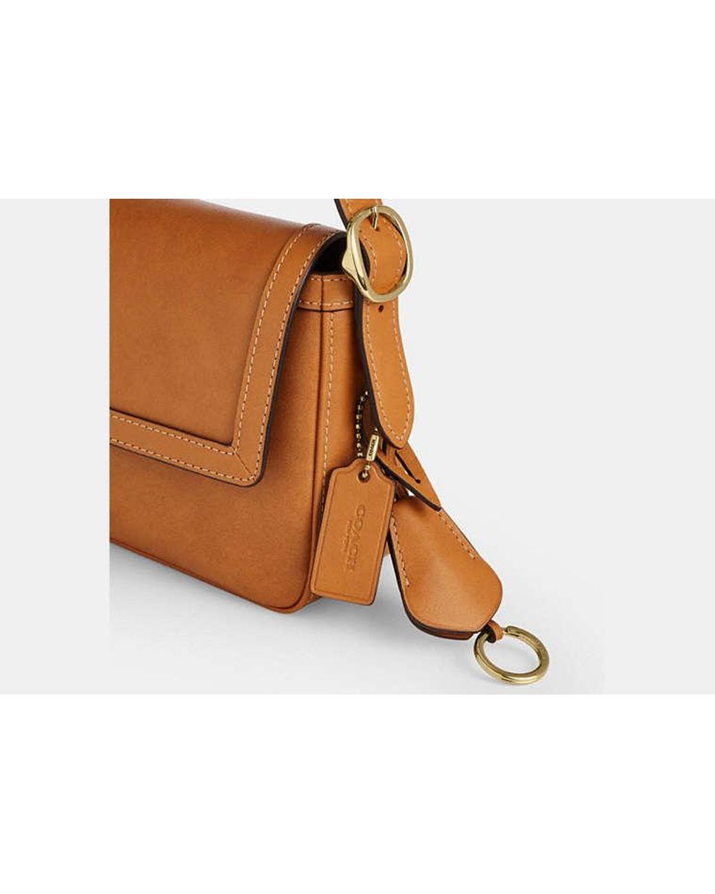 COACH Black Etta Small Flap Shoulder Bag