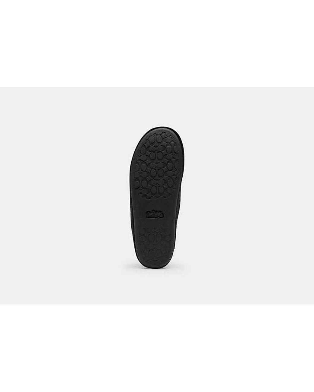 COACH Black Sculpted C Soft Mule Shoes